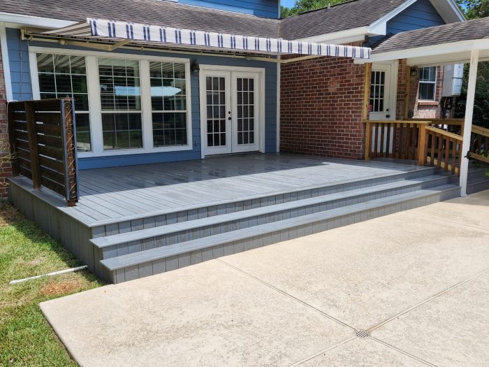 Trex composite decking build 1