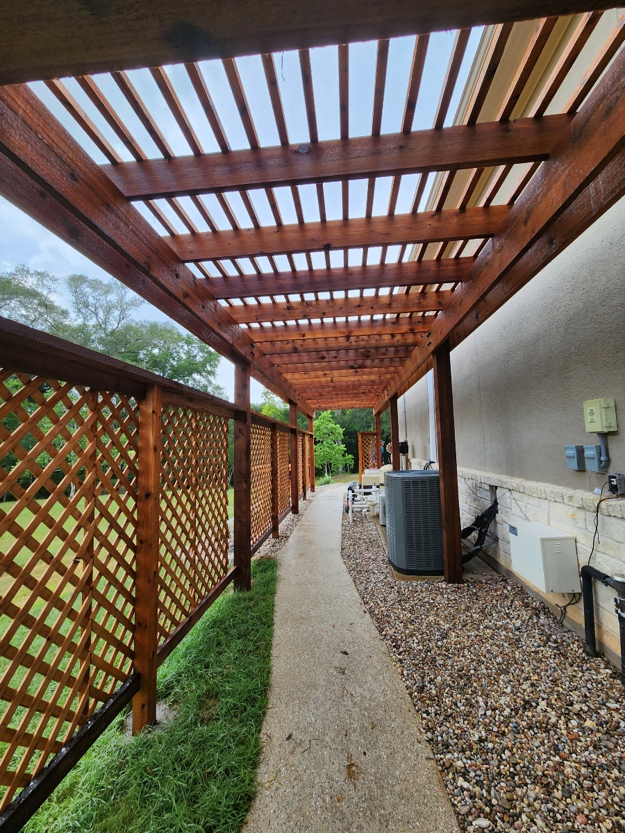 Custom pergola and shade arbor build 5