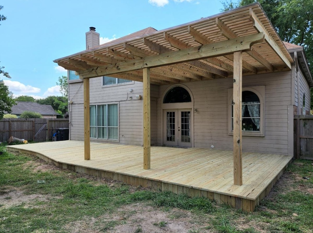 Custom pergola and shade arbor build 1