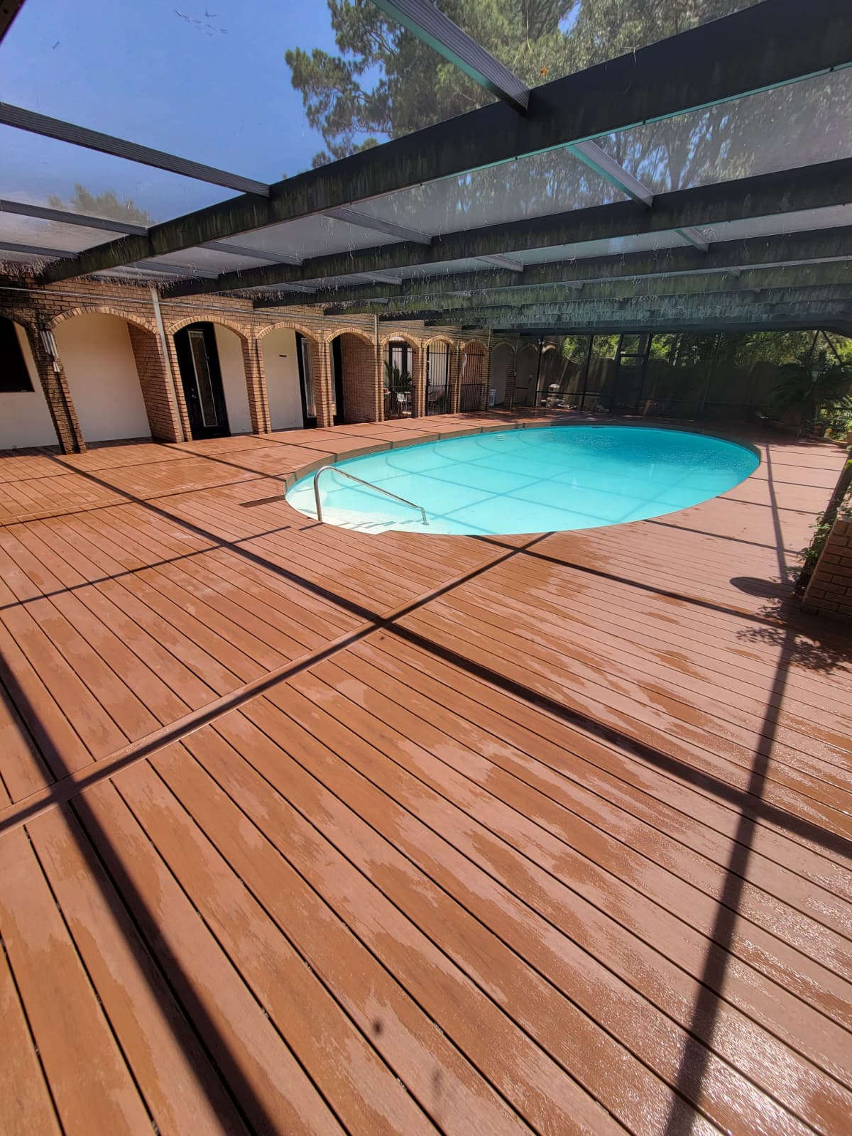Trex composite decking build 5