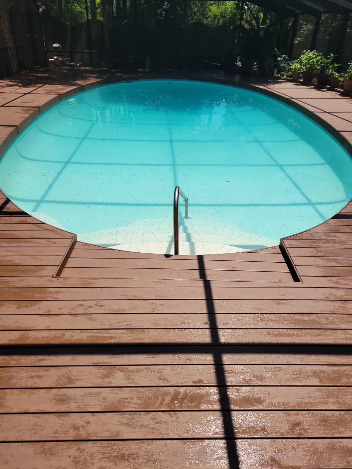 Trex composite decking build 7