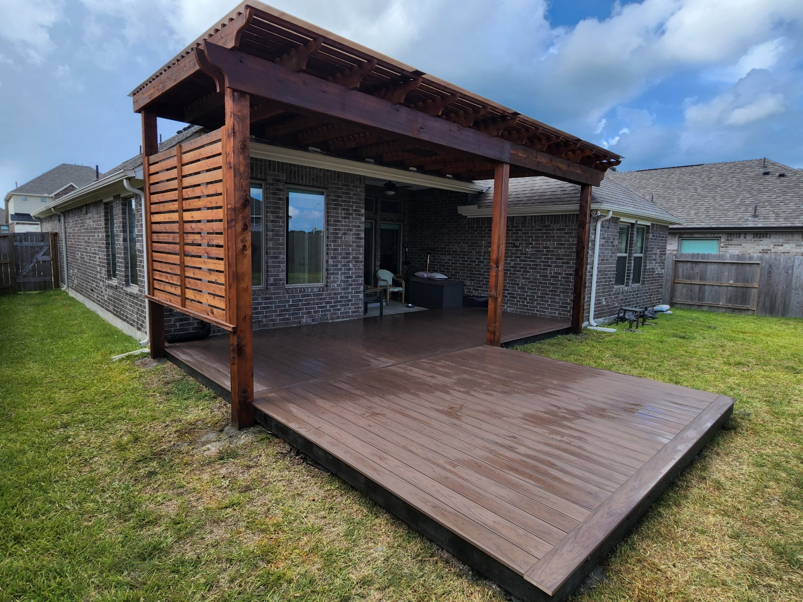Custom pergola and shade arbor build 6
